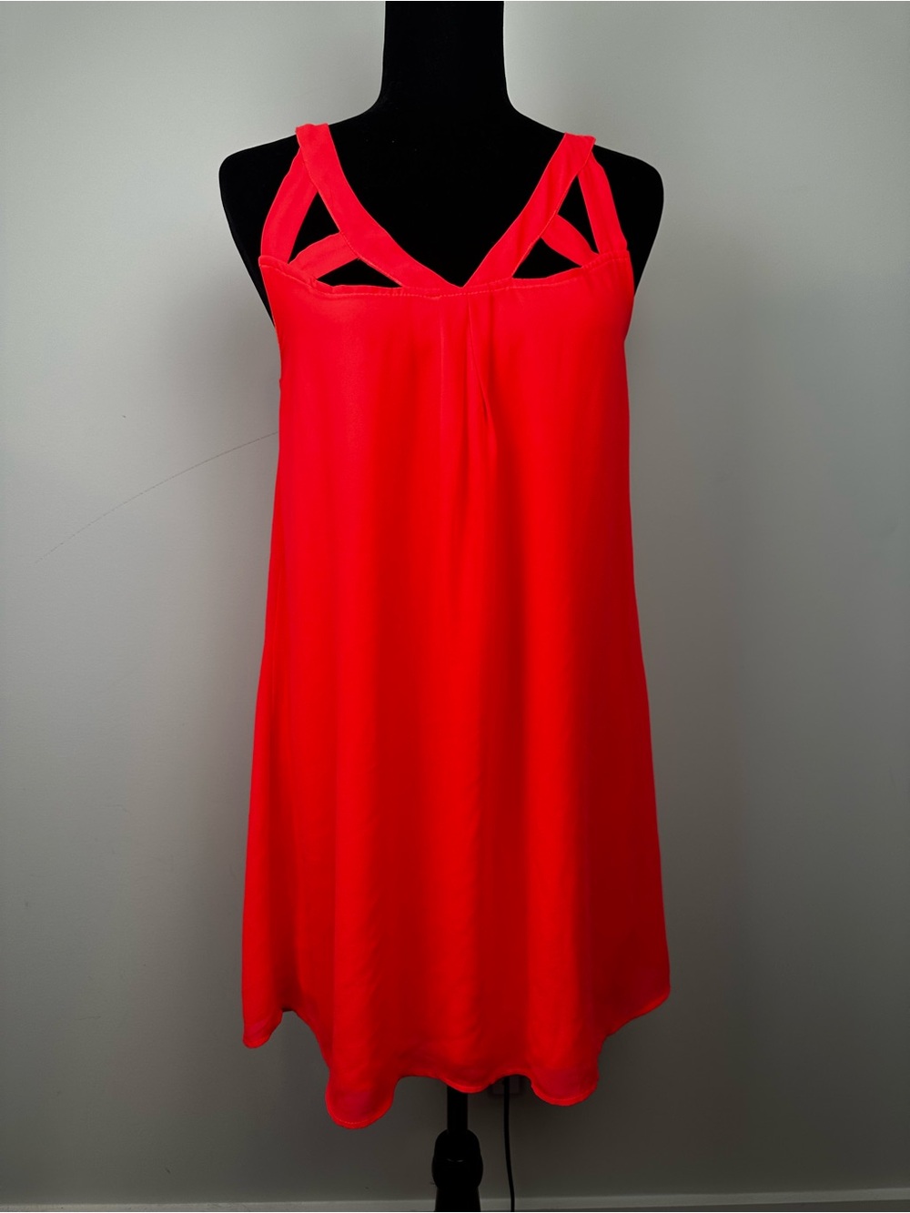 Bright pink Cutout Strap Sleeveless Dress